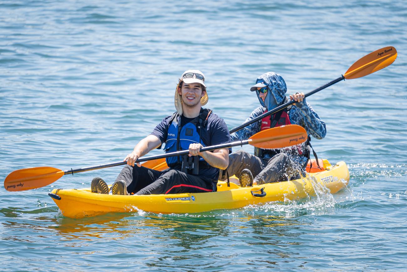 Kayakers exploring 