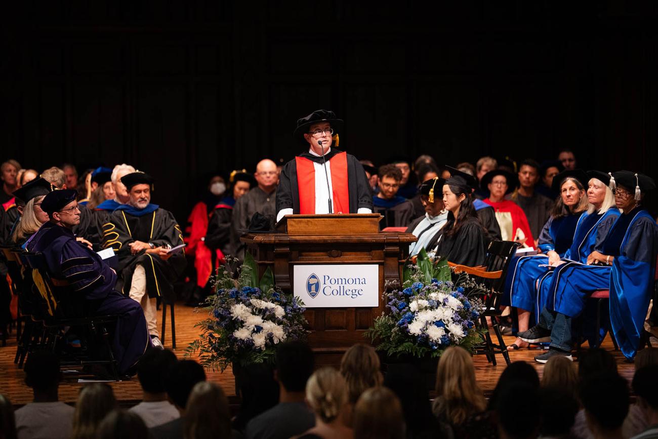Ben Keim speaking at Convocation