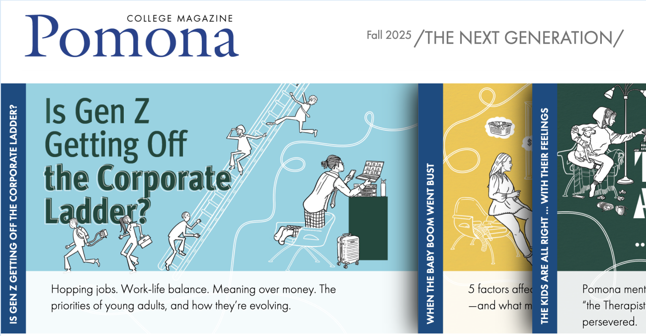 Screenshot of Pomona Magazine homepage 