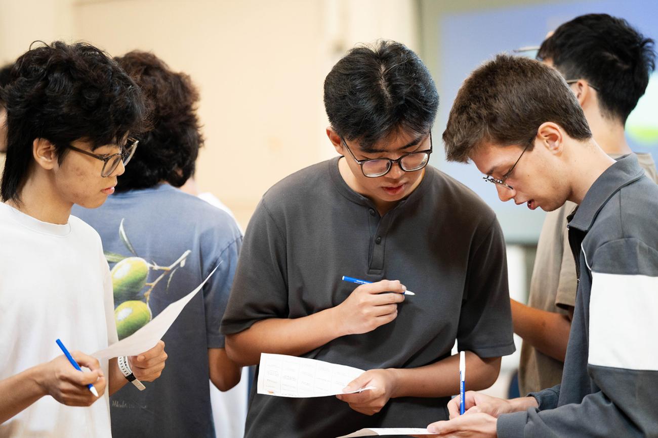 A group of students