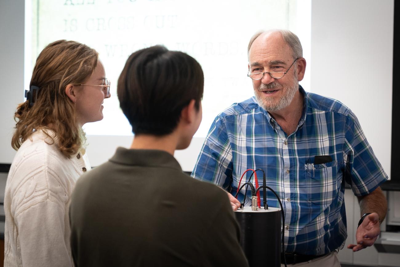 Richard Mawhorter and students