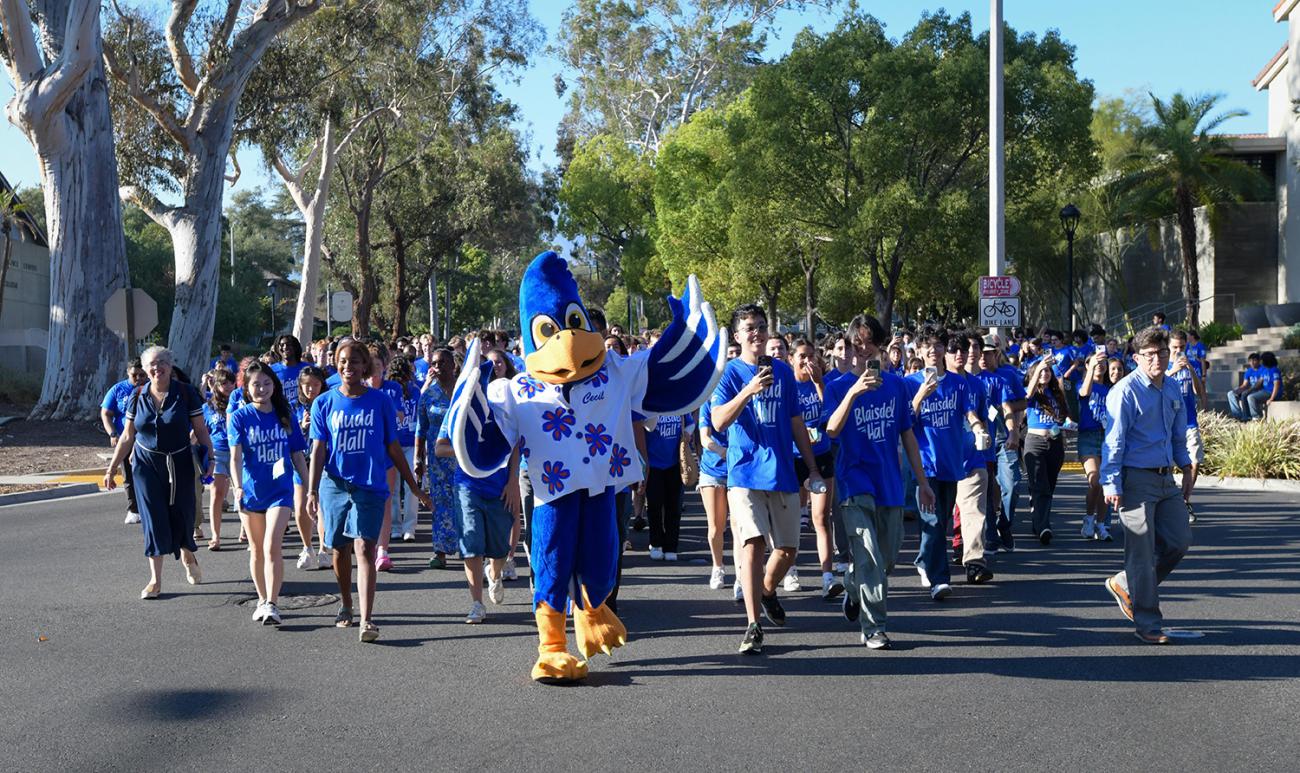 Students walking through the gates