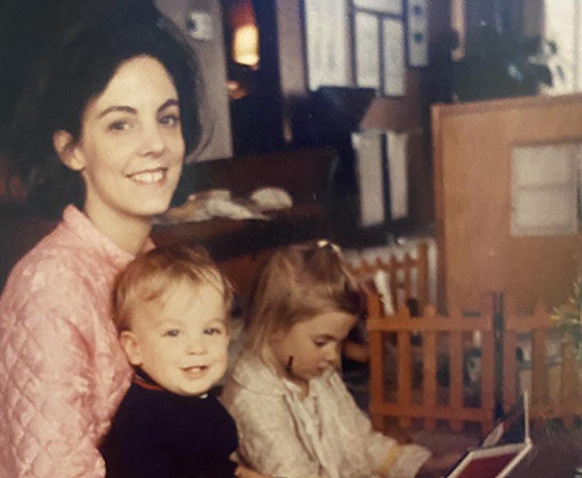 Barbara Bohn with two of her children as toddlers