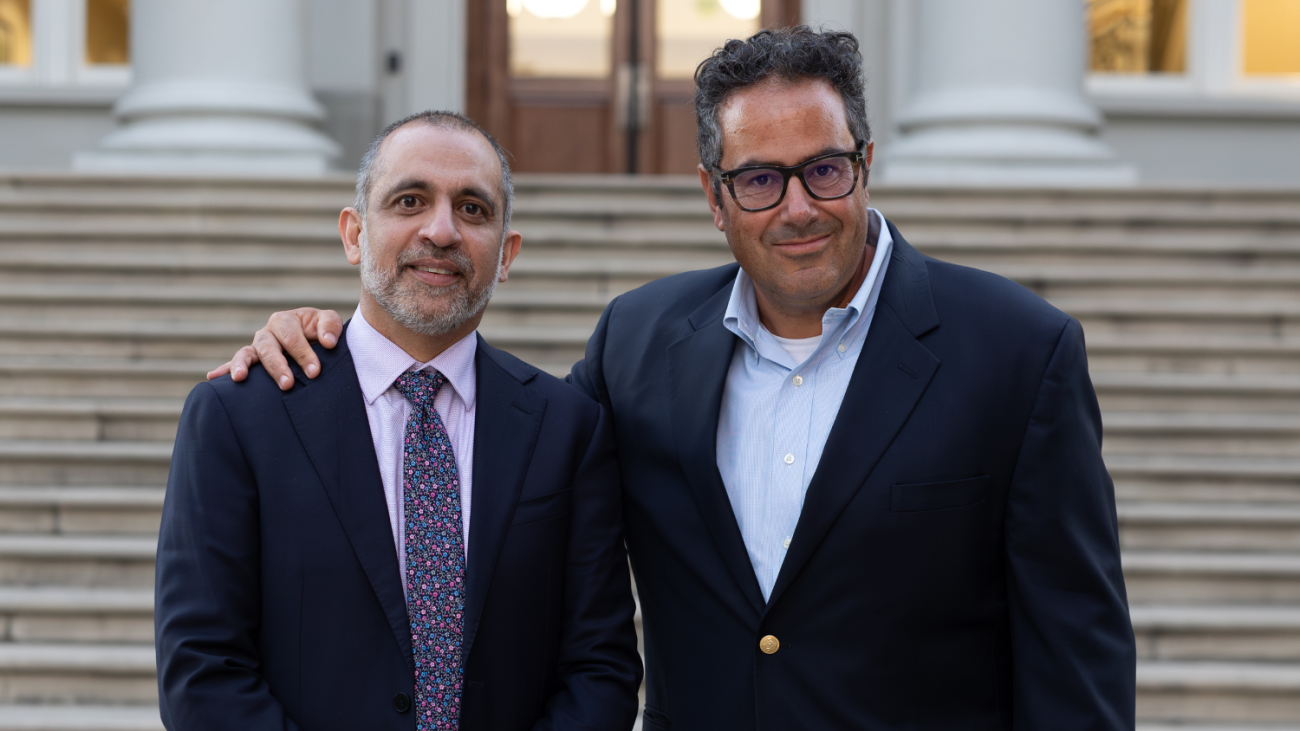 Asim Ijaz Khwaja and Professor Lozano in front of Carnegie Hall