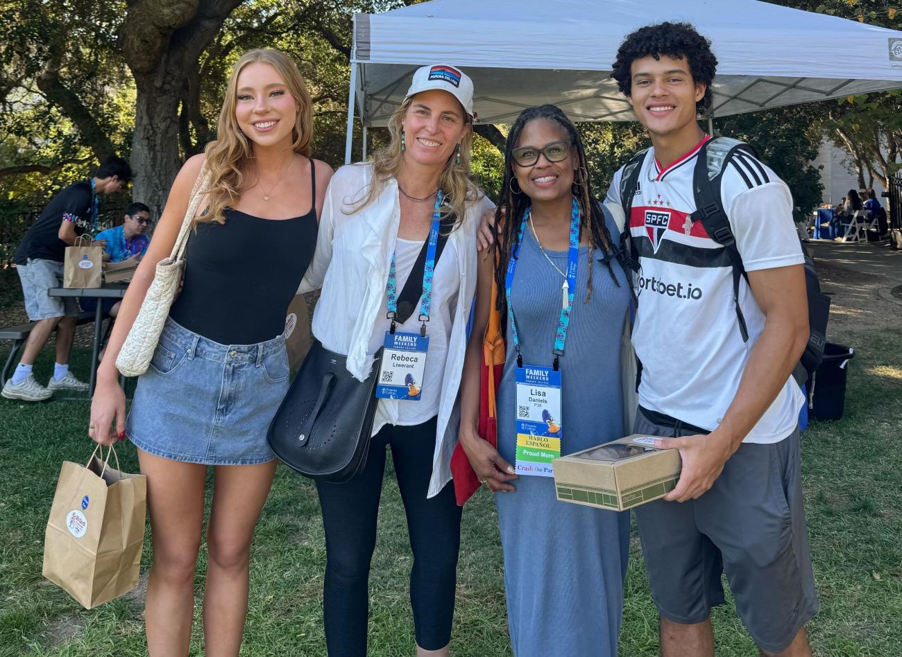 A group takes a photo
