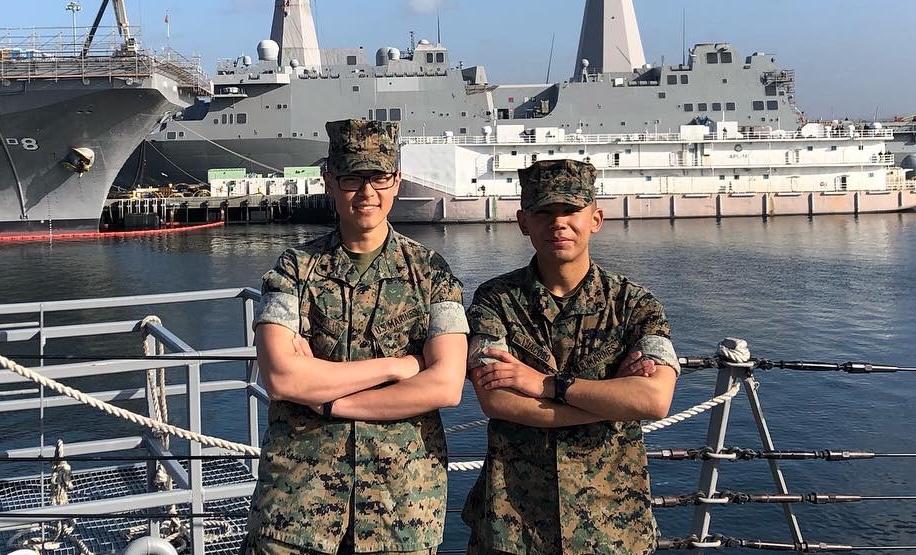 Jason Ding, left, and Andres Jacobo