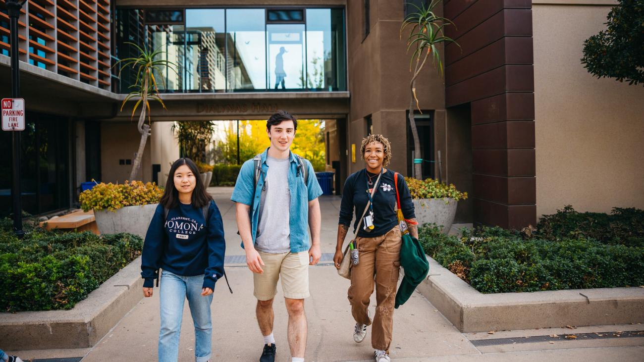 Students walking