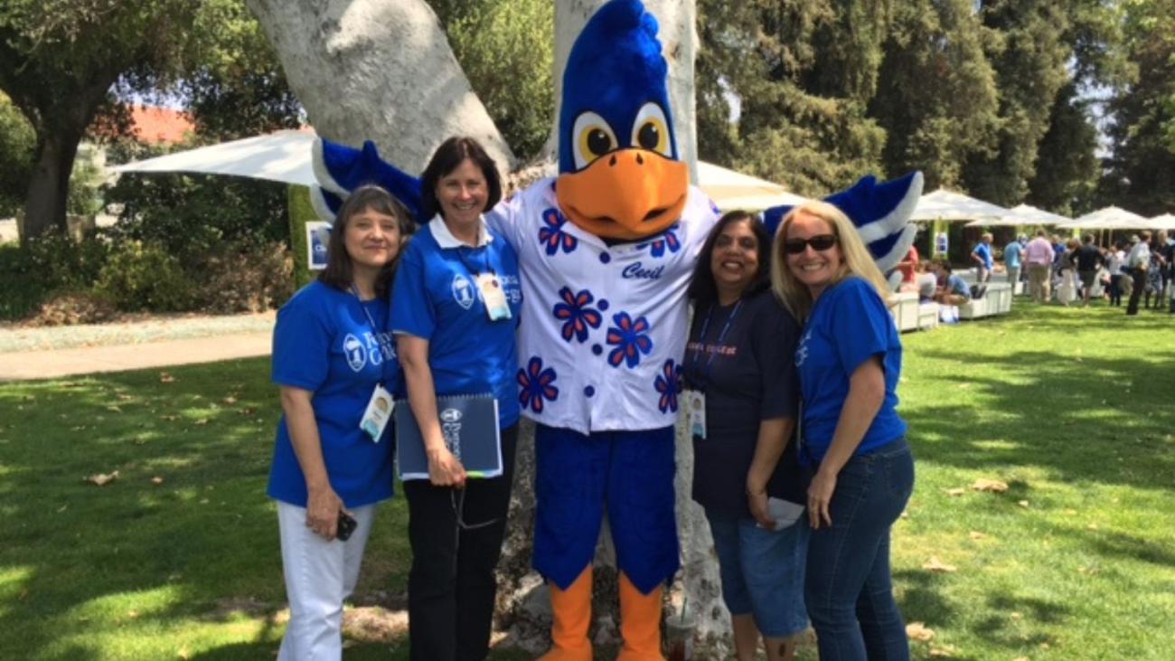 Linda with Cecil and colleagues