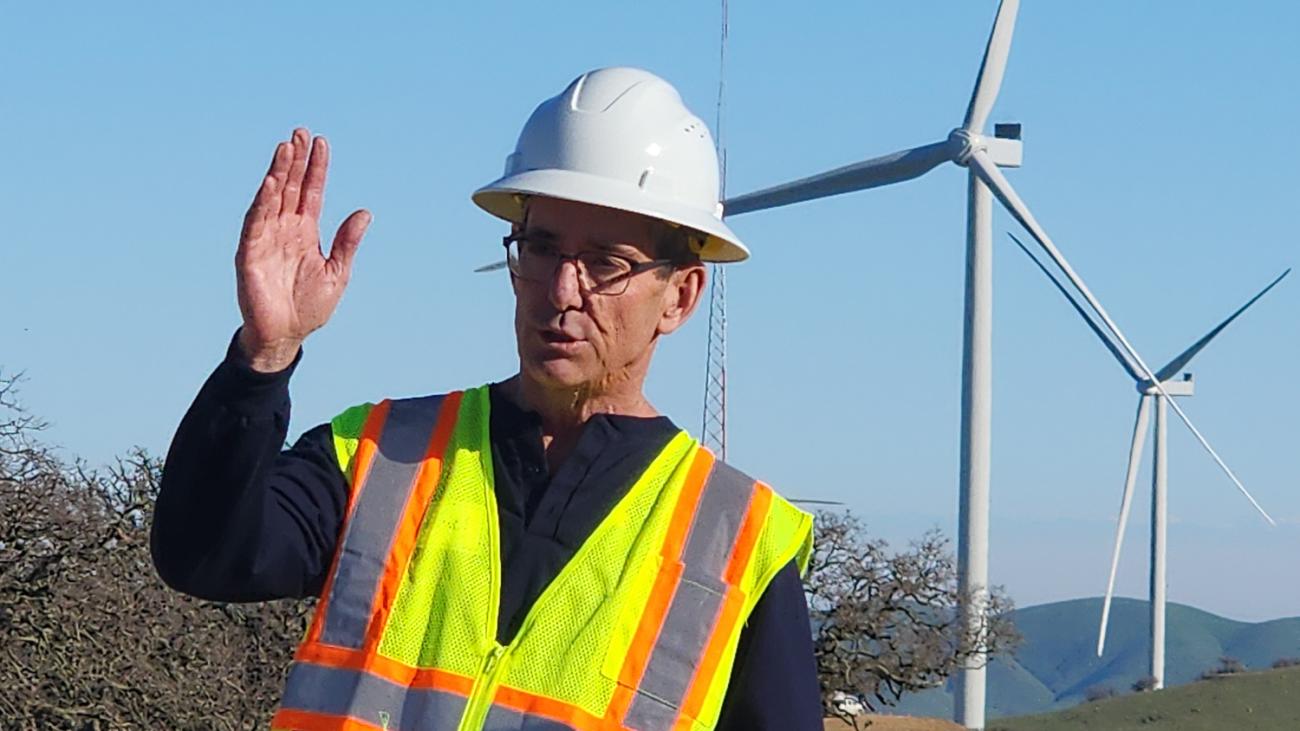 A man in a hard hat