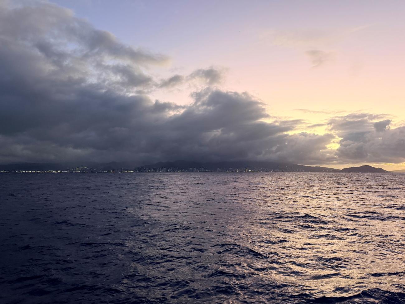sunrise over Oahu