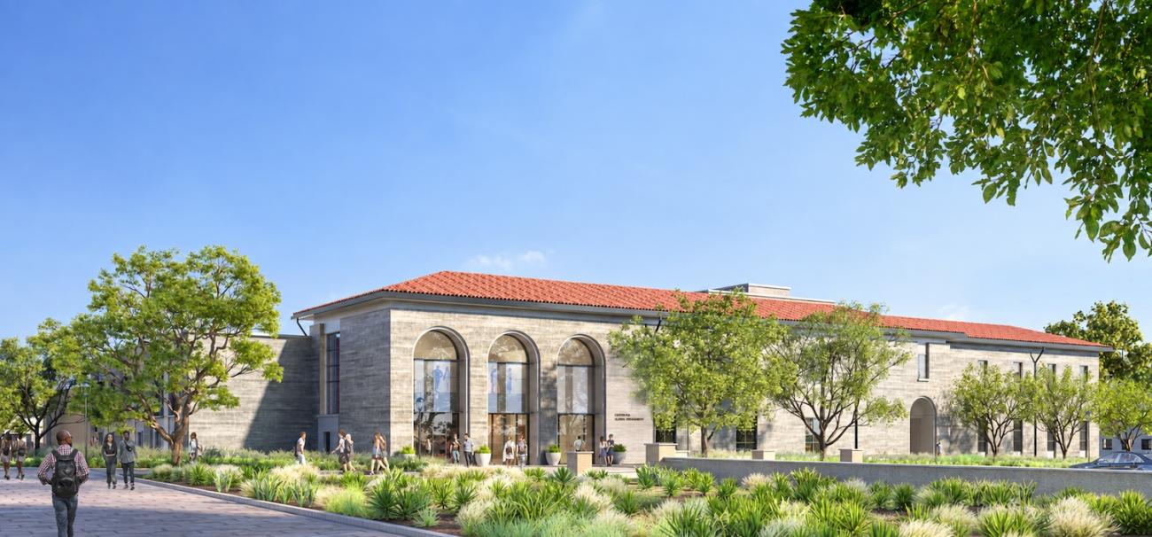 Rendering of outside landscaping for CGE building