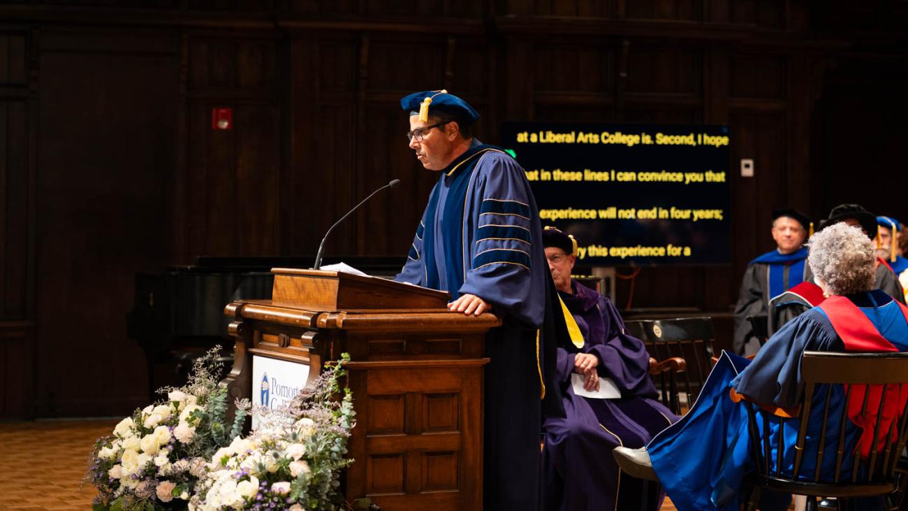 Fernando Lozano, Morris B. And Gladys S. Pendelton Professor of Economics, gives the closing address.