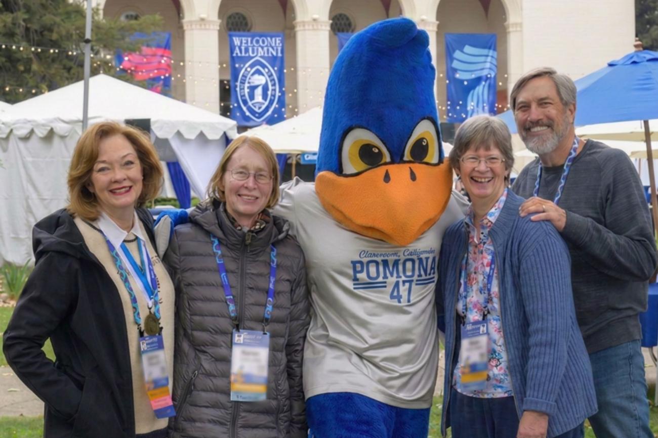 Pomona alumni and Cecil at Alumni Weekend 2026