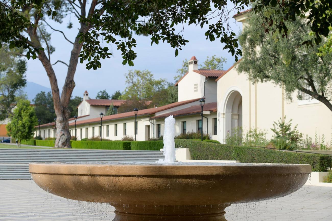 Fountain and dorm