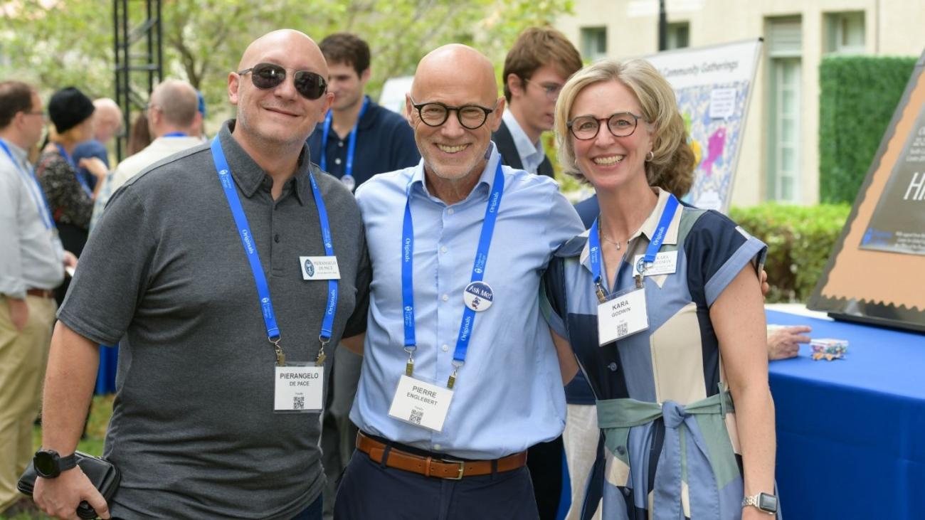 Professors DePace and Englebert with Kara Godwin