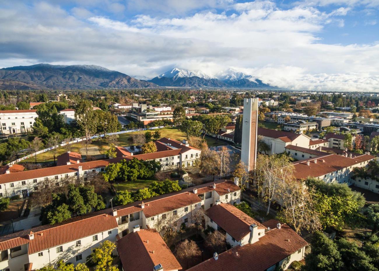 Pomona College aerial shot