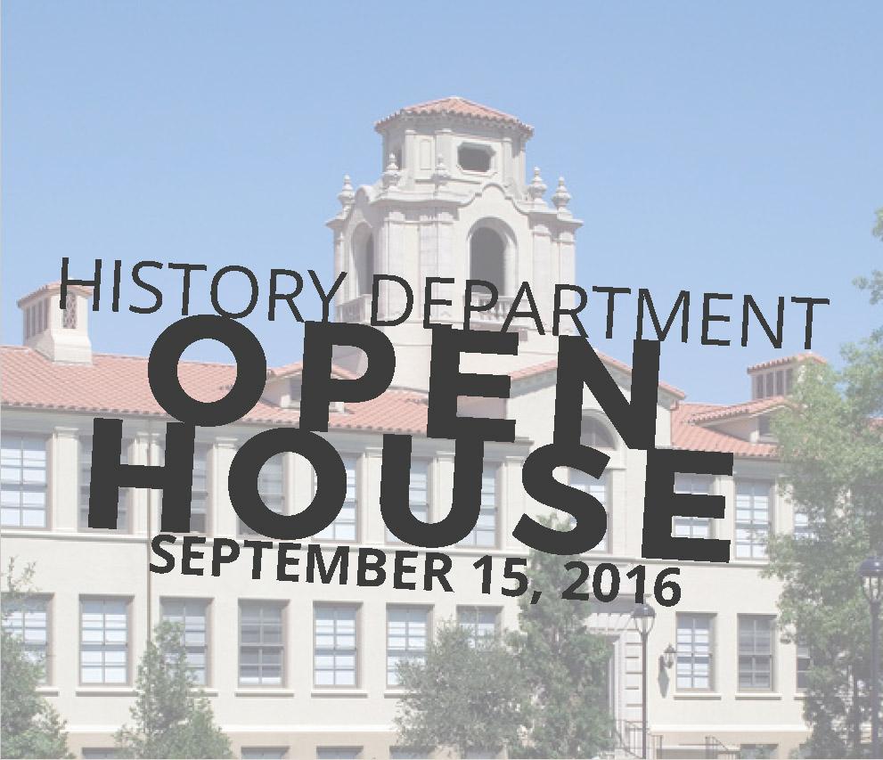 History Department Open House September 15, 2016