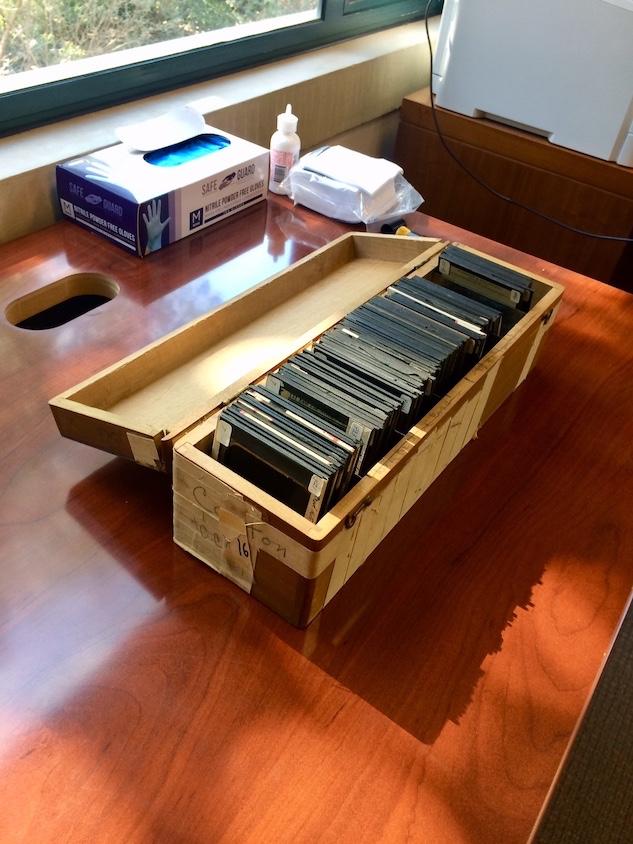 An (original) box of slides from the Skinner collection