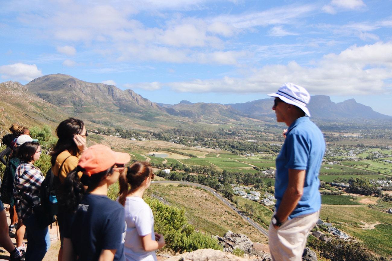 Dank, First lecture of the semester atop Table Mountain learning about Cape Town's fynbos ecosystem