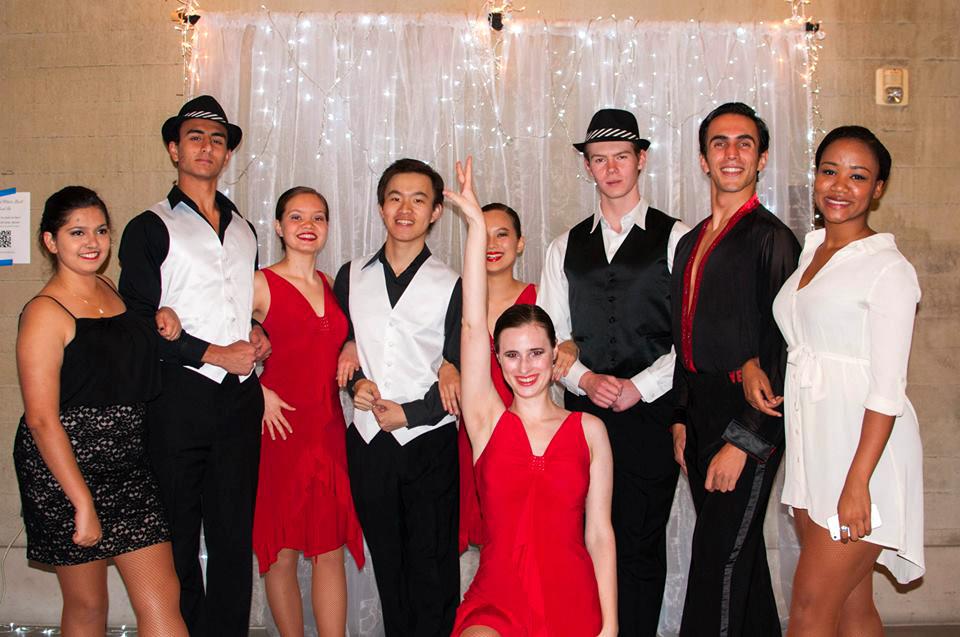 Members of The Claremont Colleges Ballroom Dance Company at their winter ball