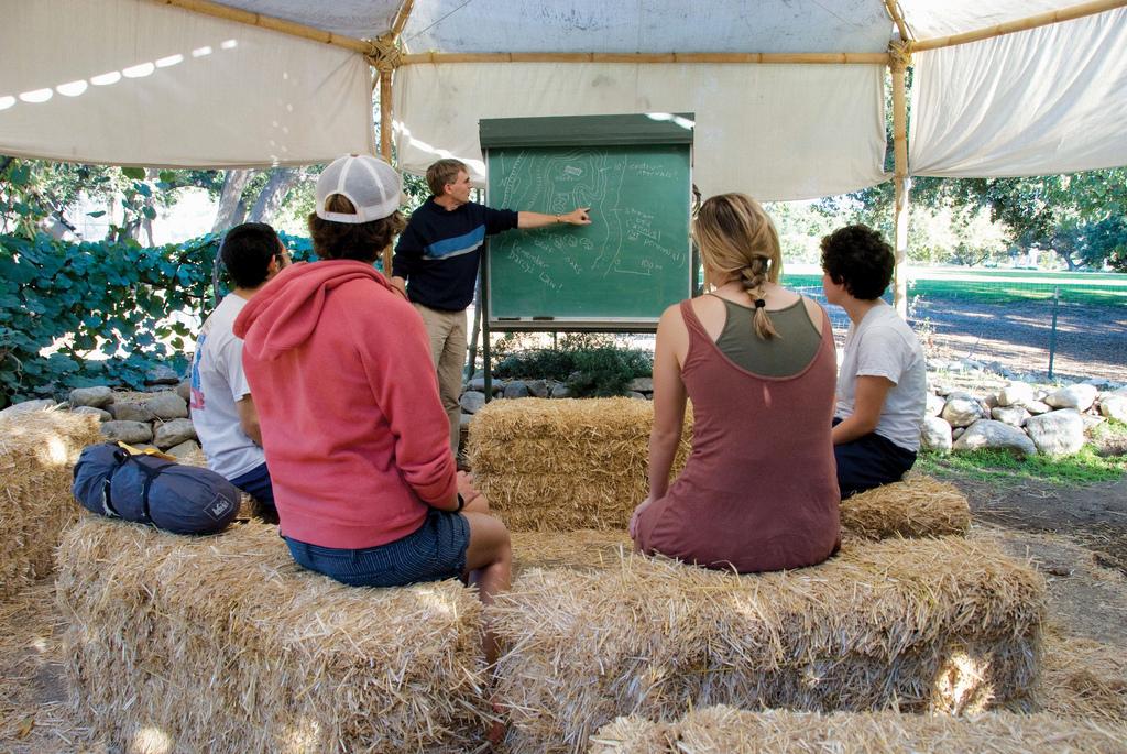 Class at the organic farm