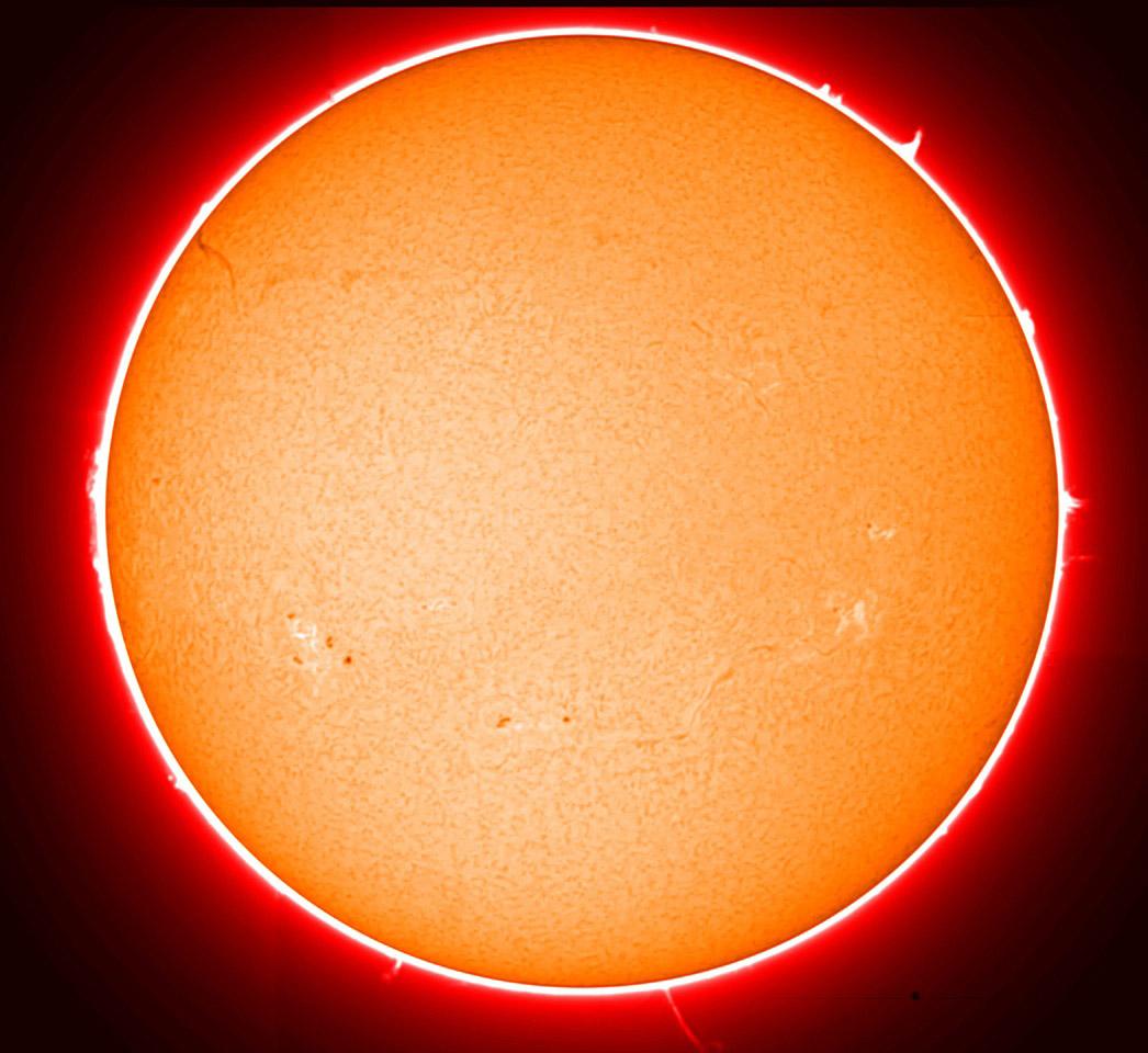 dramatic composite solar image
