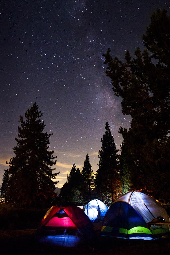 Camping under the stars