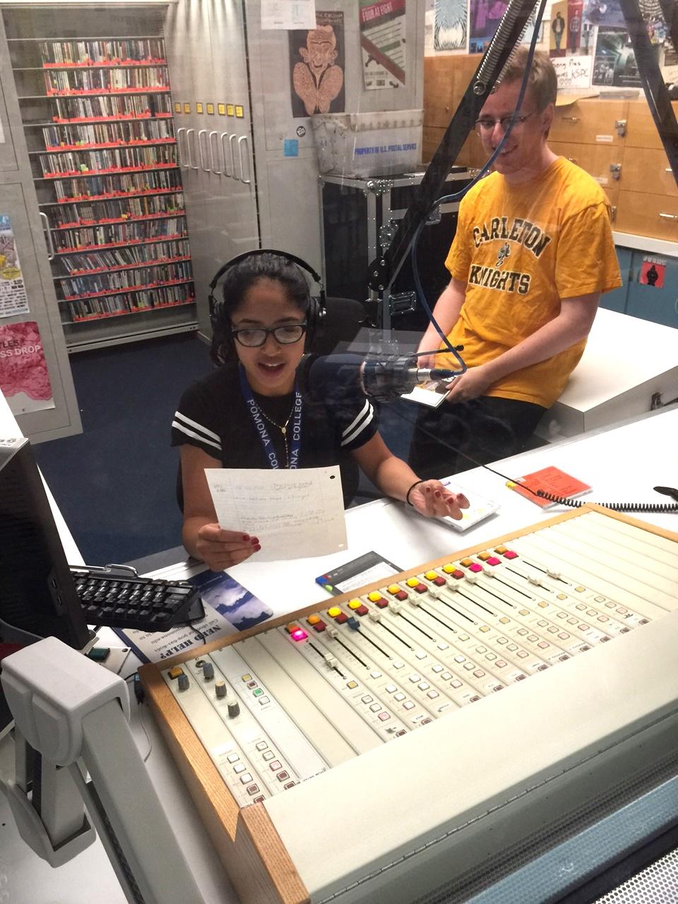  Cassandra gives a Public Service Announcement (PSA) for Youth Radio, one of the many PAYS afternoon activities. 