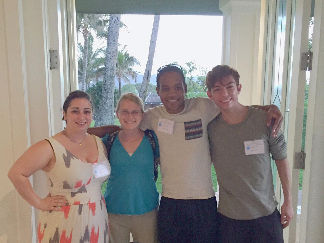 Miranda Starr '16, Gail Gallaher '17, Jeffrey Allen '17 and Leo Estrada '16 