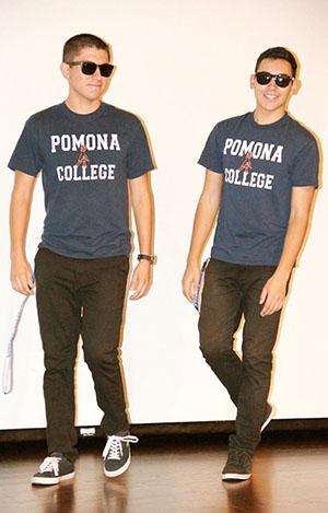 Two students dressed up for Twin Day