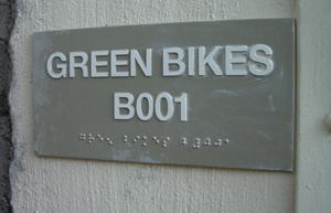 Green Bike Sign