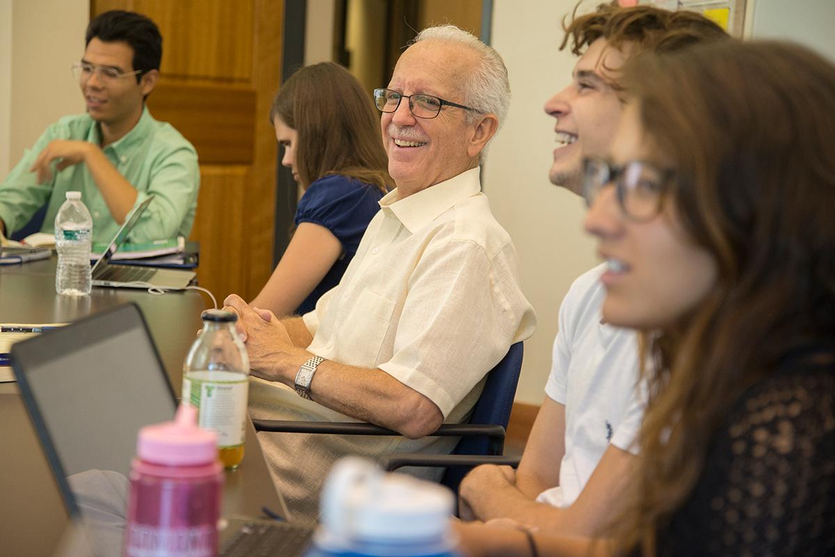 Prof. Richard Worthington teaching a class at Pomona College