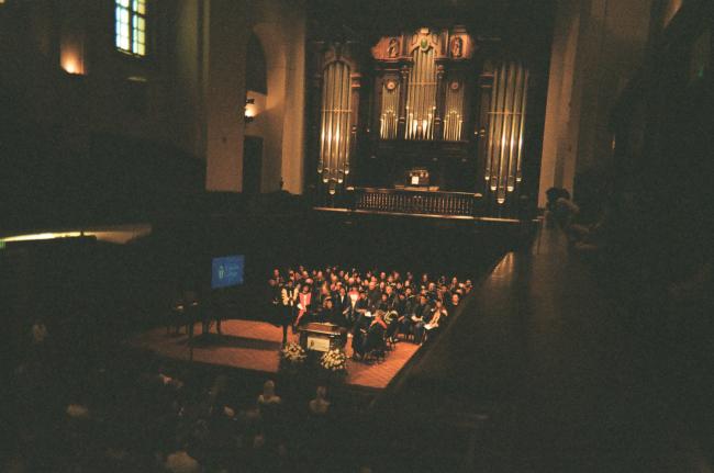 Inside of a performance venue
