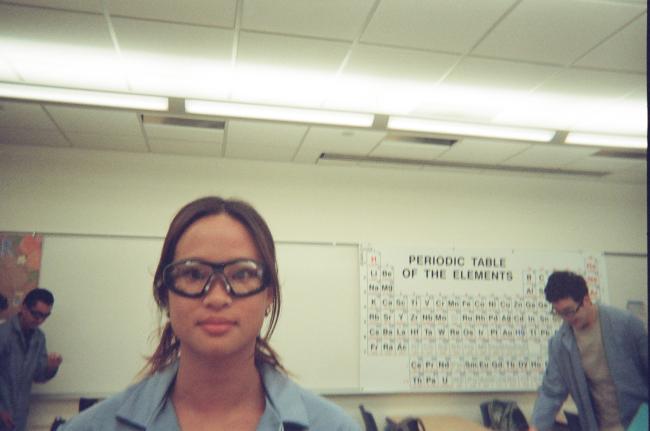 A student in a lab