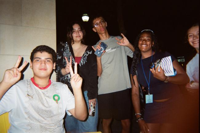 Students smile