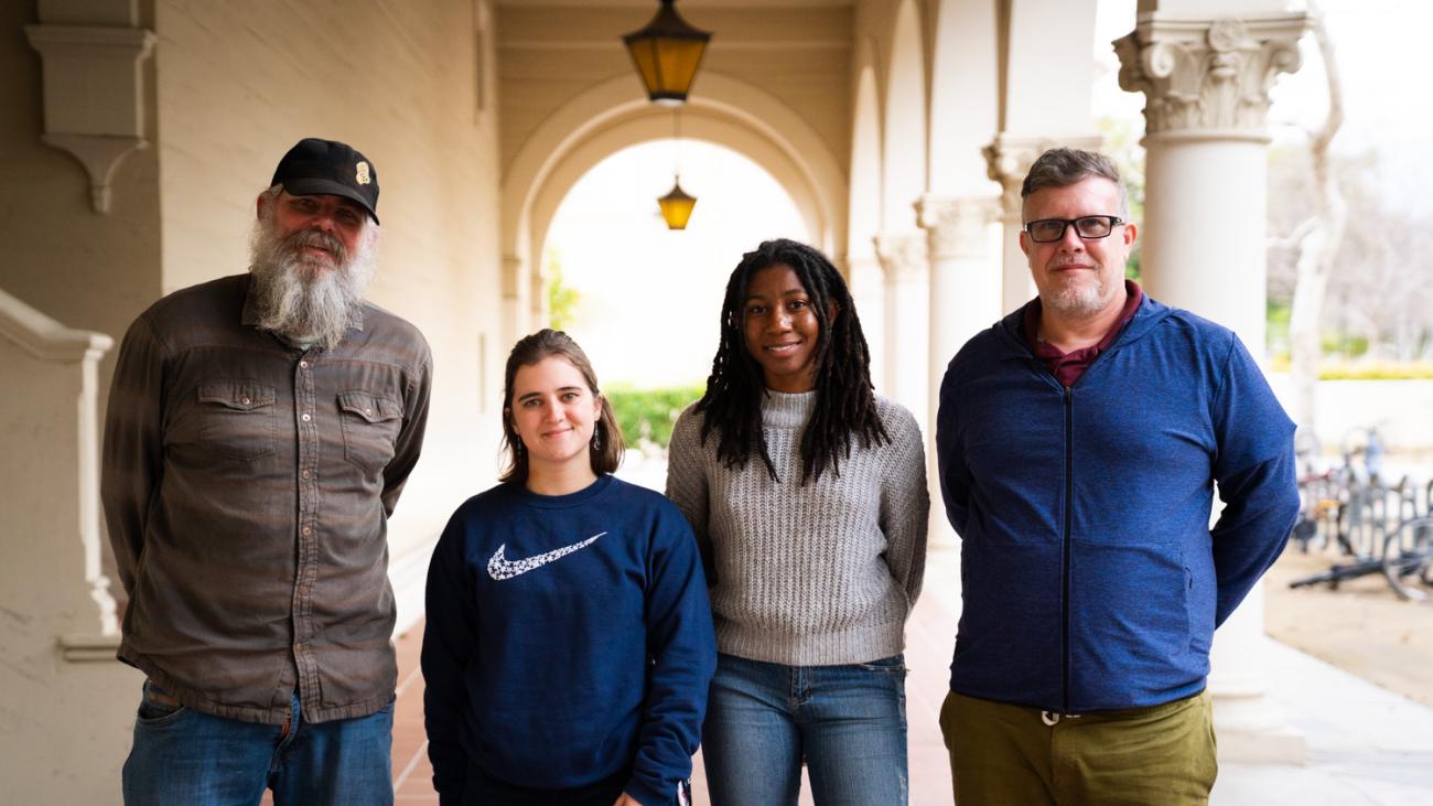 Wallace Meyer, Nelia Perry ’24, Sy’Vanna Bartlett ’24 and Andre Cavalcanti