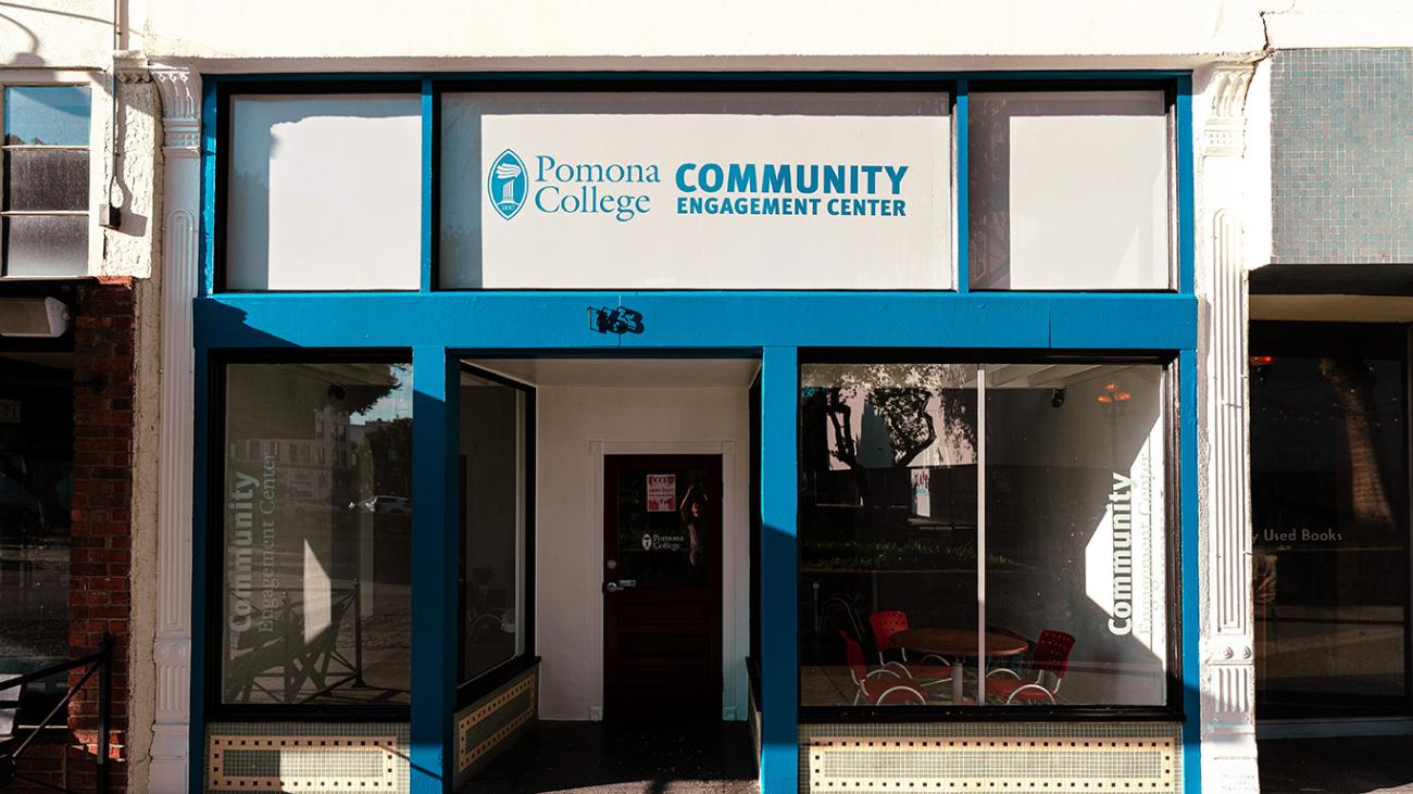 Pomona College Community Engagement Center store front 