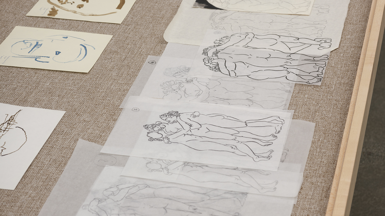 Installation view, detail