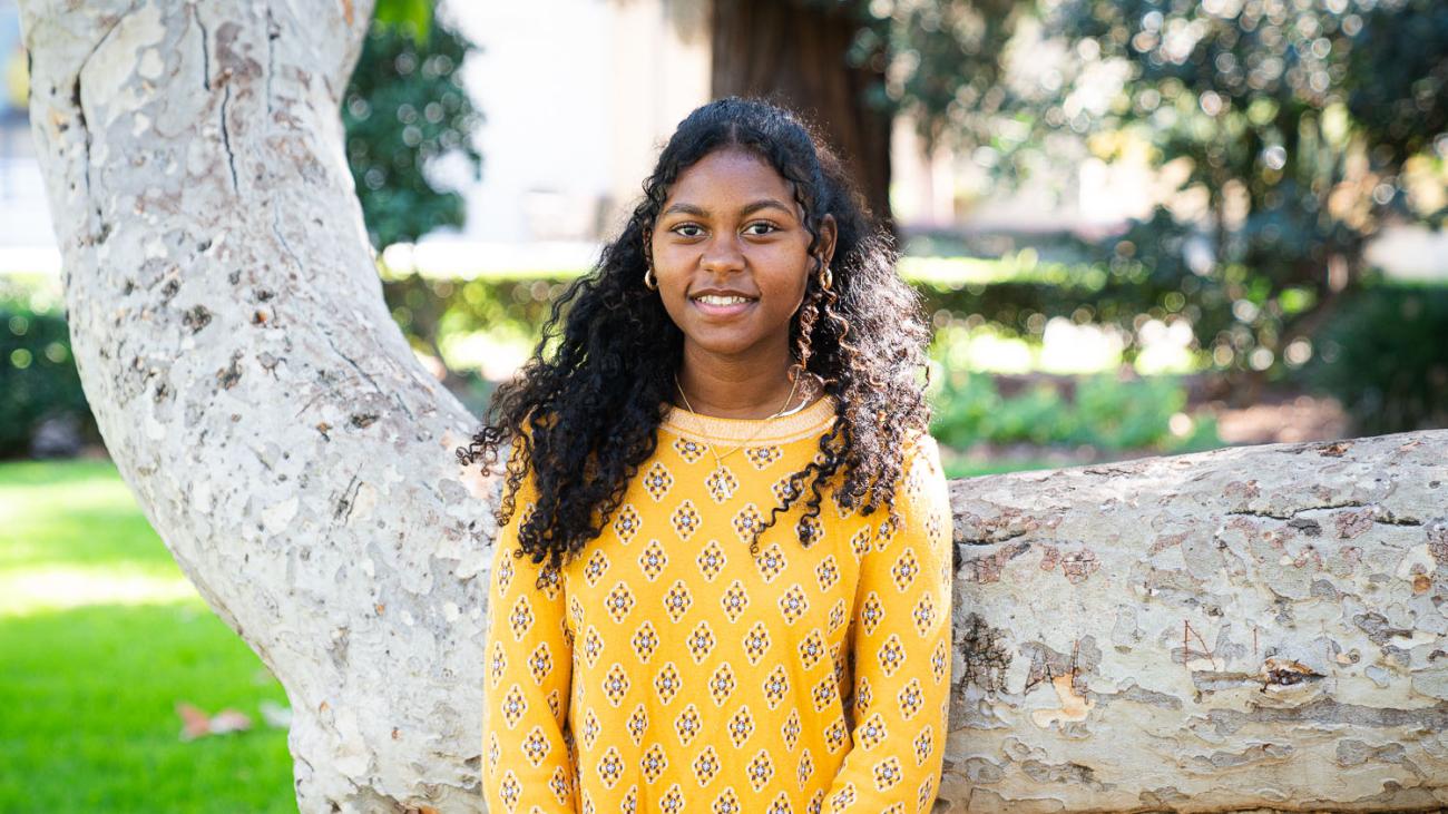 Arianna Lawrence ’26 on Marston Quad