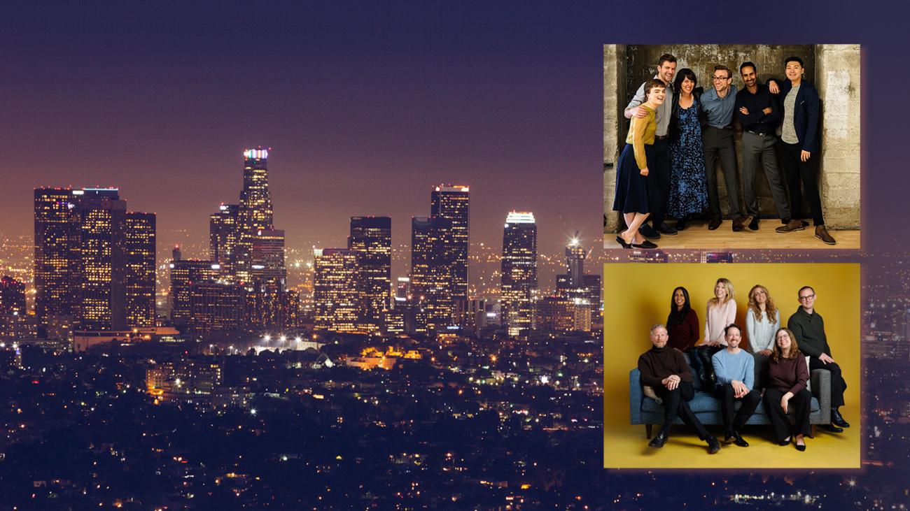 LA skyline and Brightwork/HEX ensembles