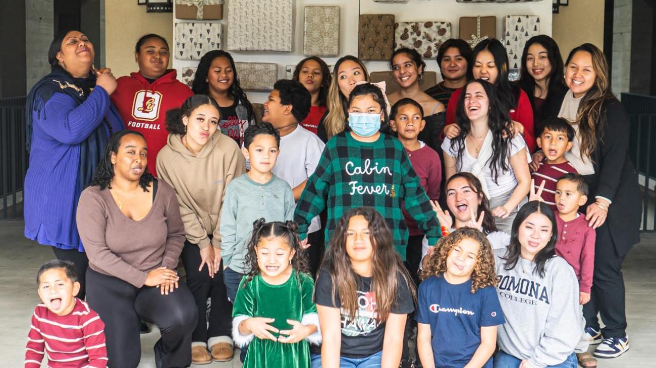 STEP coordinators, tutors, volunteers and MALO Youth at December "Winter Wonderland" event.