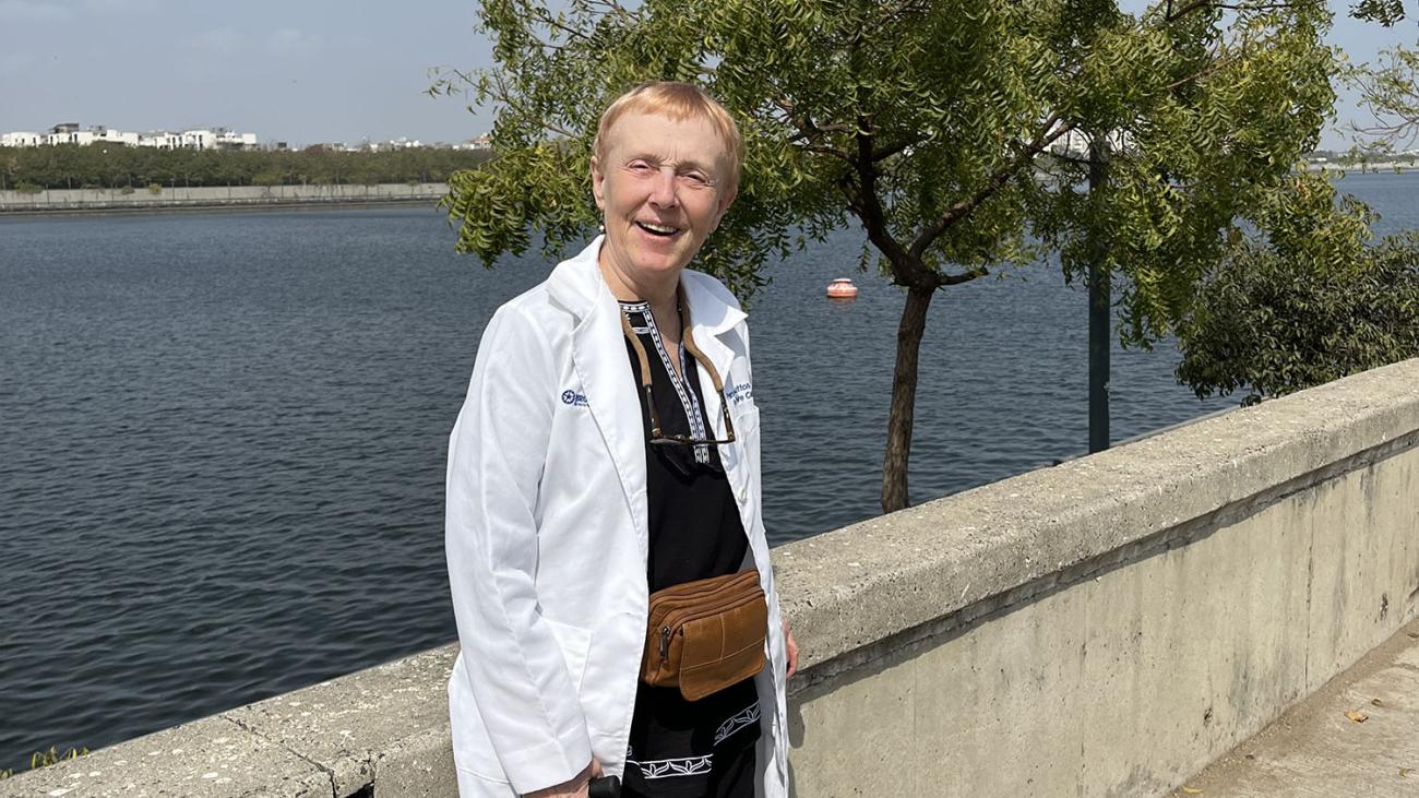 Sutton traveled to India in 2024 to train a new cohort of palliative doctors.
