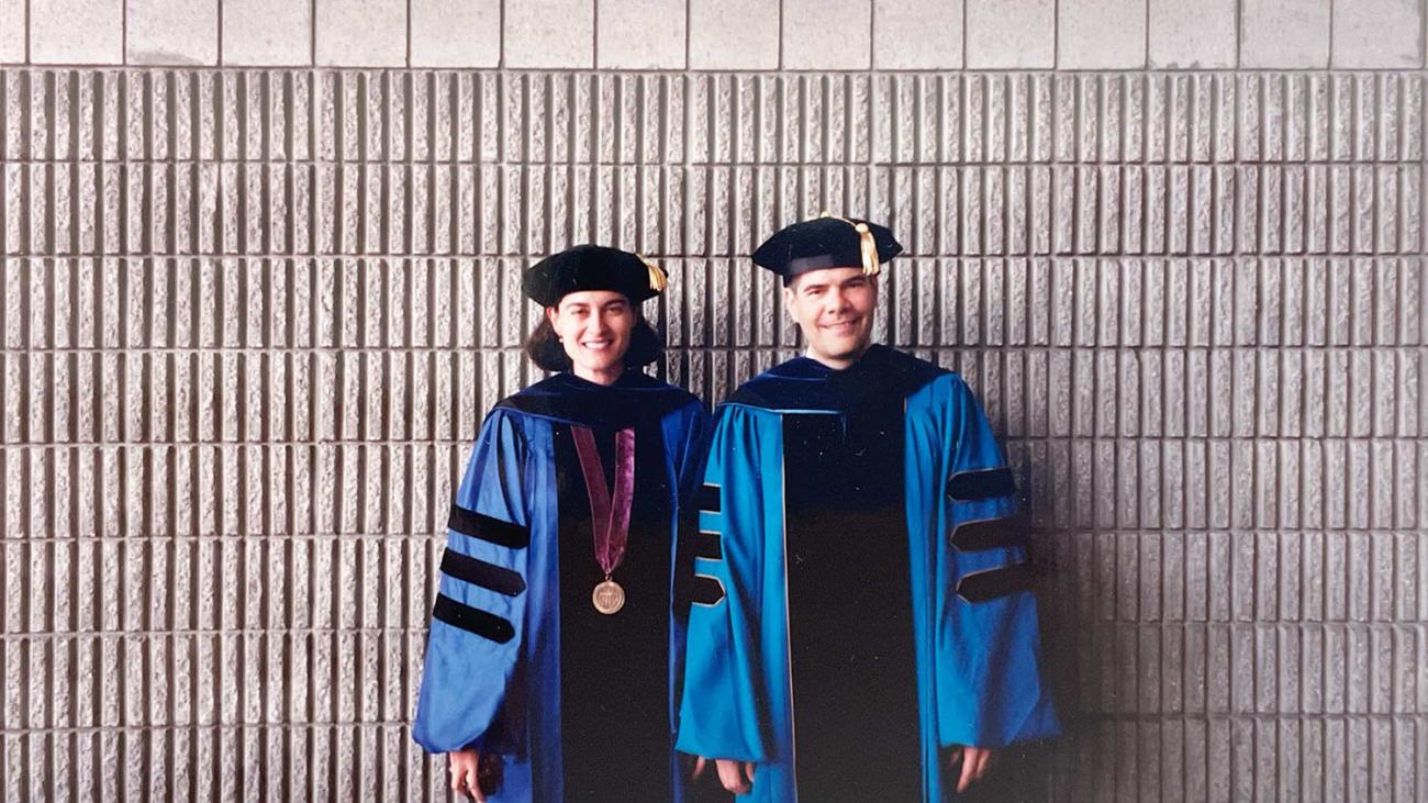 Julie Nicoletta and Professor George Gorse at Julie's graduation