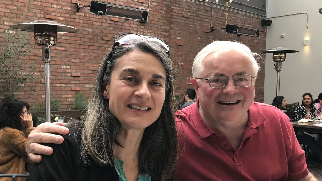 Julie Nicoletta and Professor George Gorse in 2019