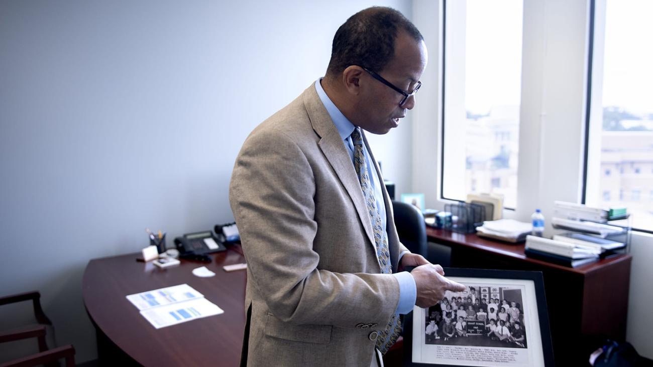 A photo of alumnus Douglas Hayes, Class of 1985, as University of California Irvine's inaugural vice chancellor of equity, diversity and inclusion.