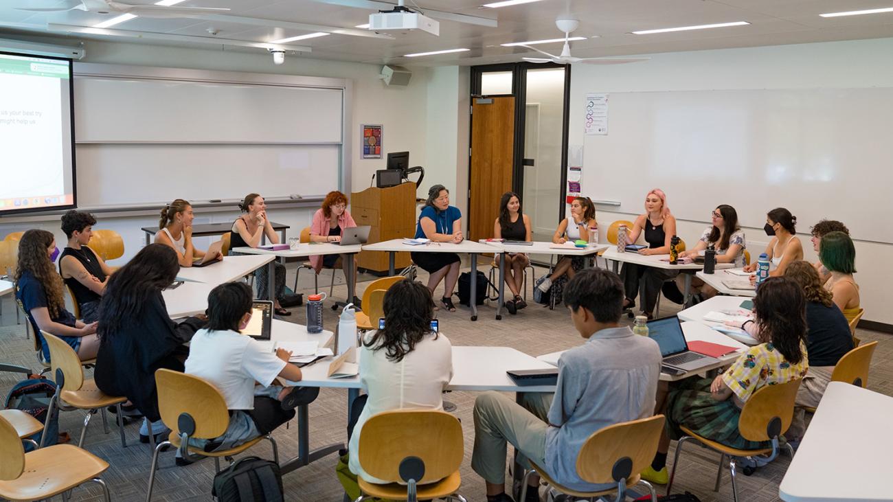 Professor Aimee Bahng in class