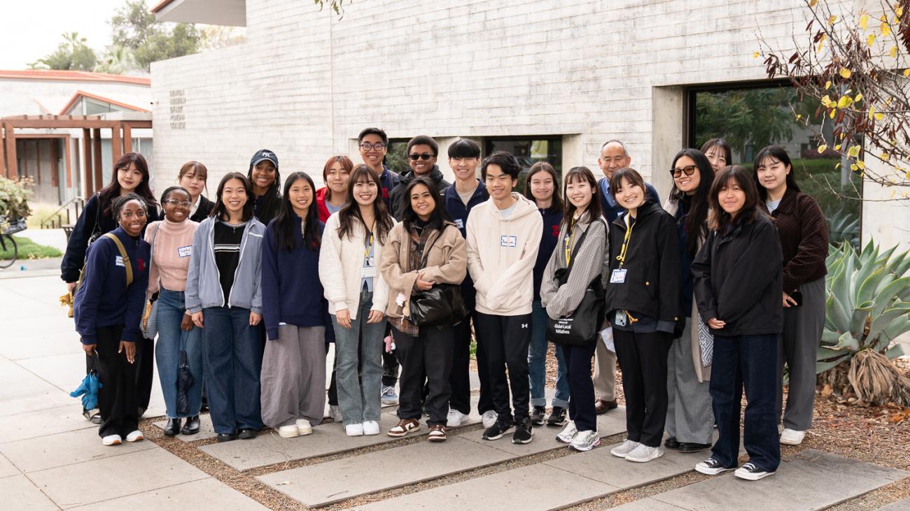 Japanese exchange students visit The Benton Museum of Art