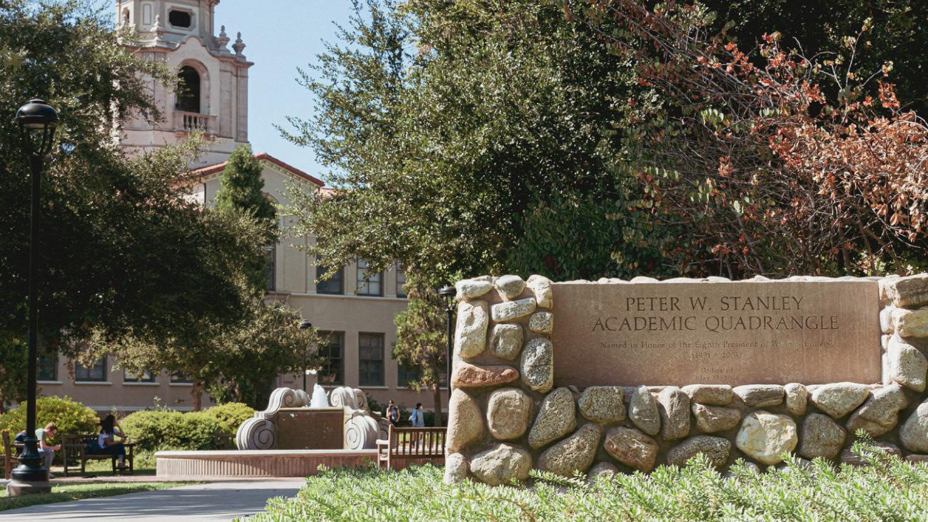 Exterior photo of academic quadrangle