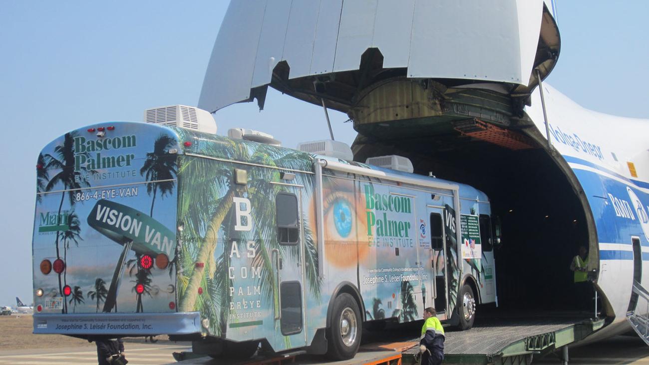 Richard Lee's vision van boards plane for transport