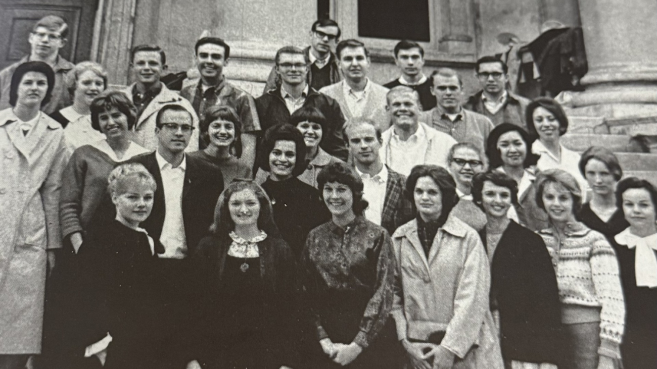 Phi Bea Kappa group in front of Carnegie Hall
